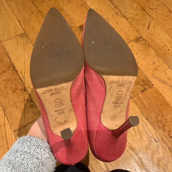 Jimmy Choo pink leather pointed toe heels - Picture 5 of 5